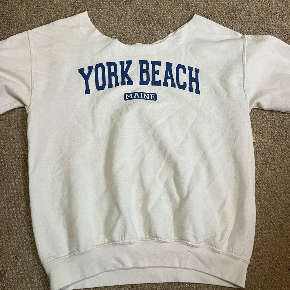 York Beach Maine Crewneck (off the shoulder)